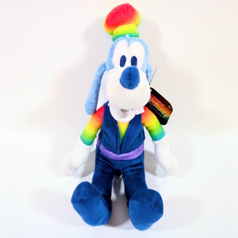 Disney Just Play Goofy Rainbow Collection Plush Stuffed Animal Toy 7" 2022 NWT